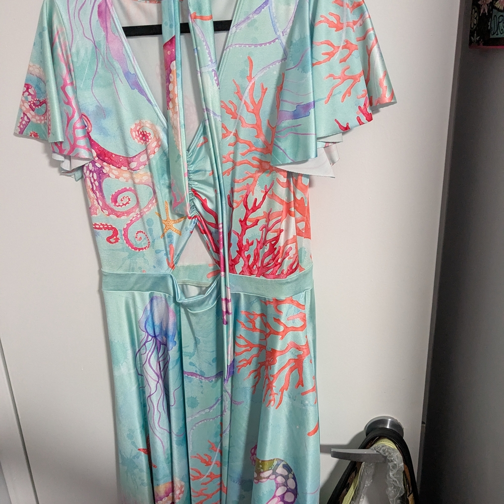 Blackmilk Octopus Garden Rio Midi Dress XL, NWT